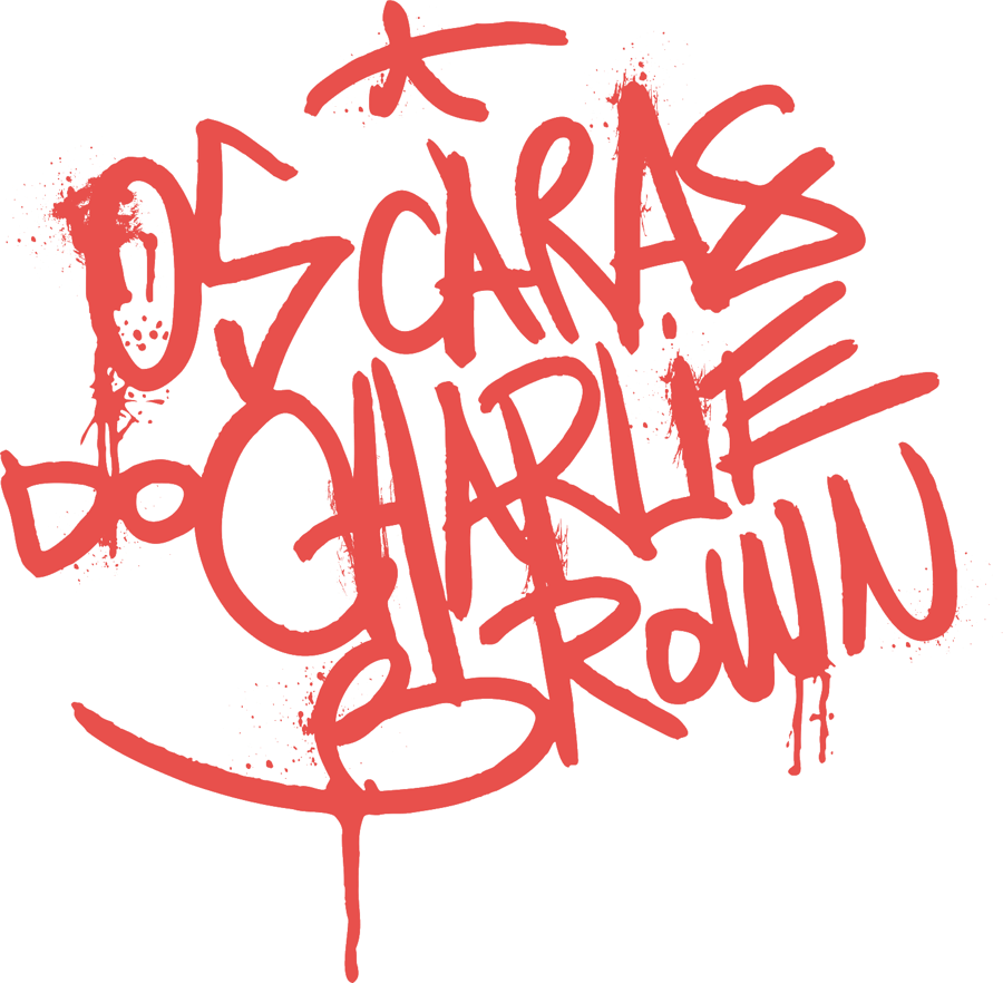 Marca d’Os Caras do Charlie Brown em grafite vermelho